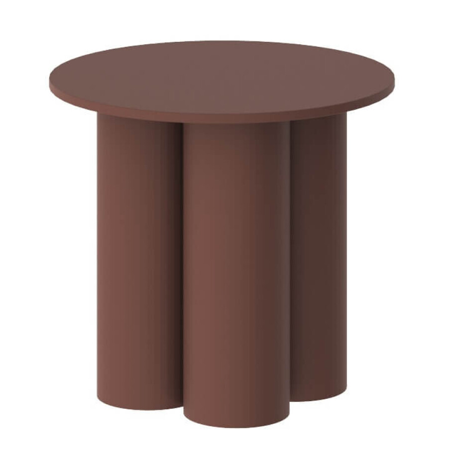 Ronde salontafel Como 66 cm donker rood mat afbeelding 1