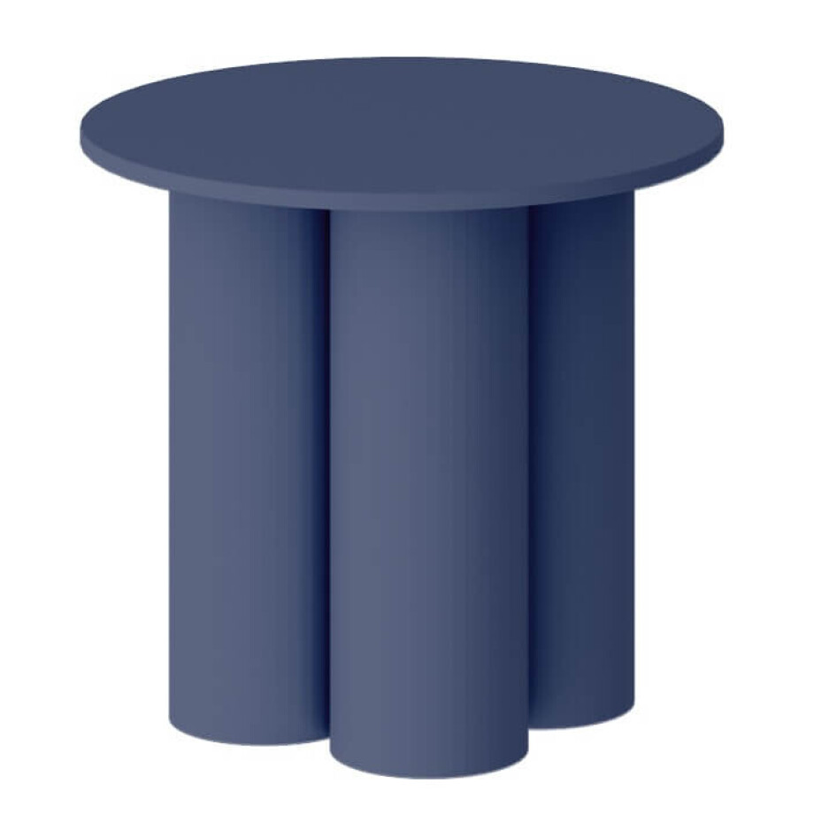 Ronde salontafel Como 66 cm navy blauw mat Ronde salontafel Como 66 cm navy blauw mat afbeelding 1