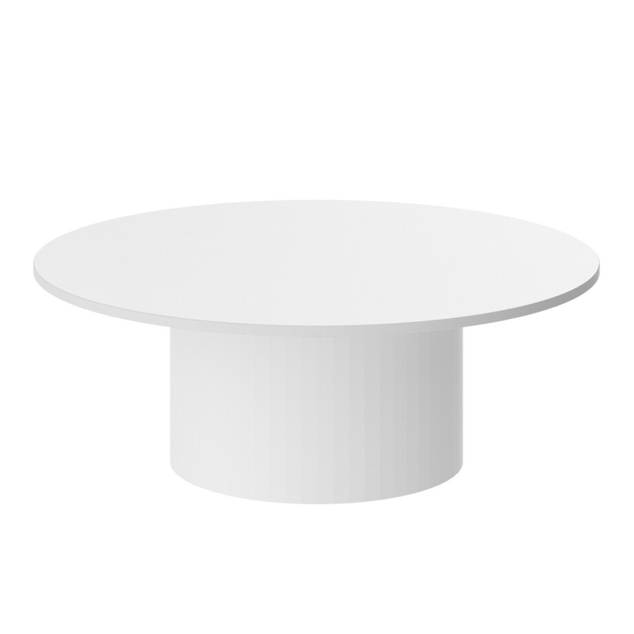 Ronde salontafel Corto 100 cm wit mat afbeelding 1