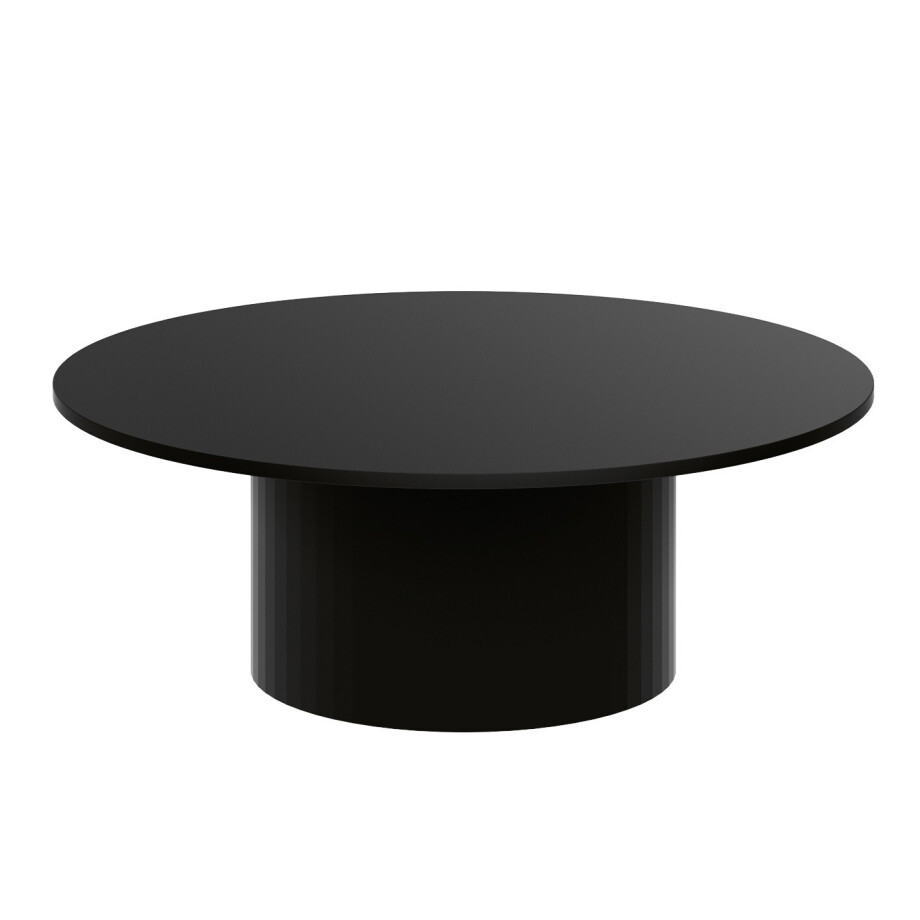 Ronde salontafel Corto 100 cm hoogglans zwart Ronde salontafel Corto 100 cm hoogglans zwart afbeelding 1