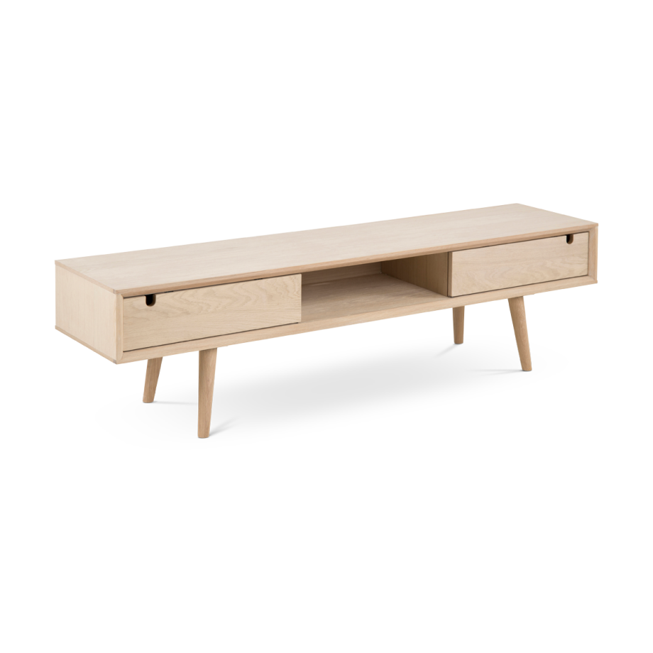 Roosje houten tv meubel naturel - 160 x 43 cm Roosje houten tv meubel naturel - 160 x 43 cm afbeelding 1