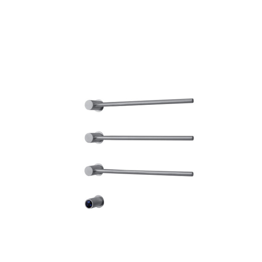 Rosani THREE Elektrische Handdoekradiator - 52x54x13cm - 30watt - geborsteld RVS SW1381756 Rosani THREE Elektrische Handdoekradiator - 52x54x13cm - 30watt - geborsteld RVS SW1381756 afbeelding 1
