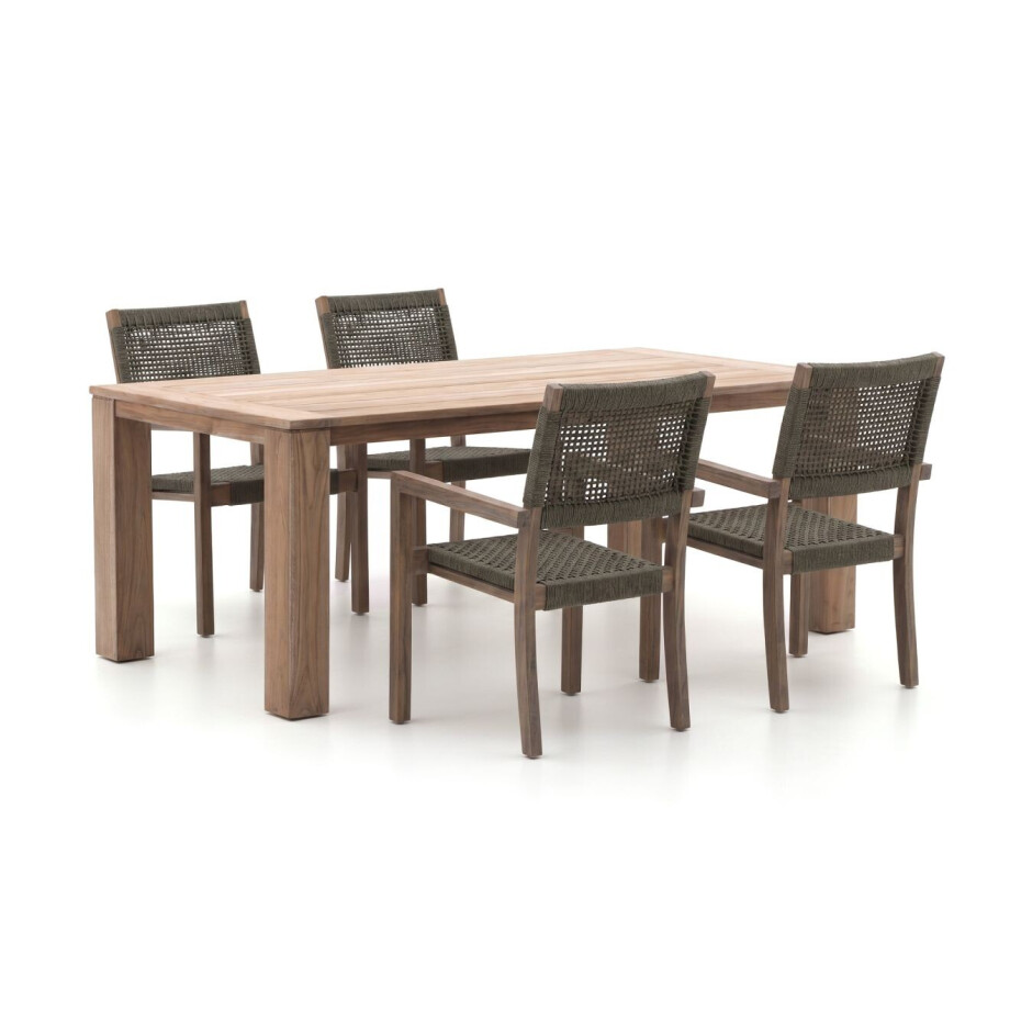 ROUGH-Batang Rope/ROUGH-X 200cm dining tuinset 5-delig stapelbaar - Laagste prijsgarantie! afbeelding 1