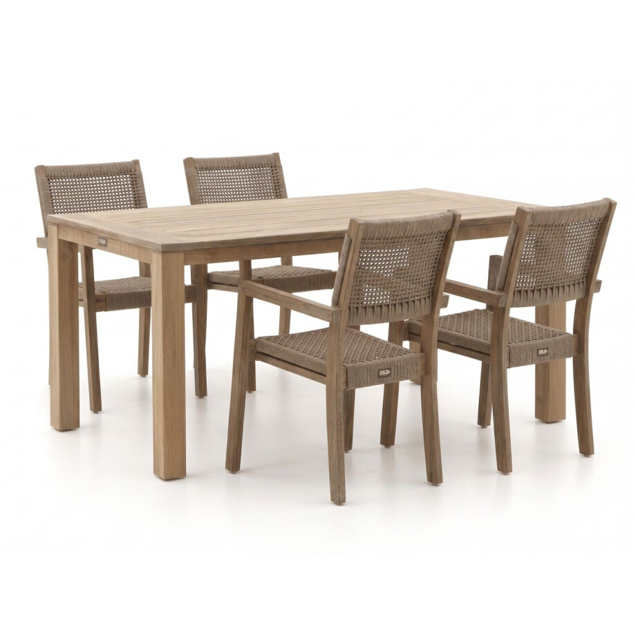 ROUGH-Batang Rope/ROUGH-X 200cm dining tuinset 5-delig stapelbaar - Laagste prijsgarantie! afbeelding 1