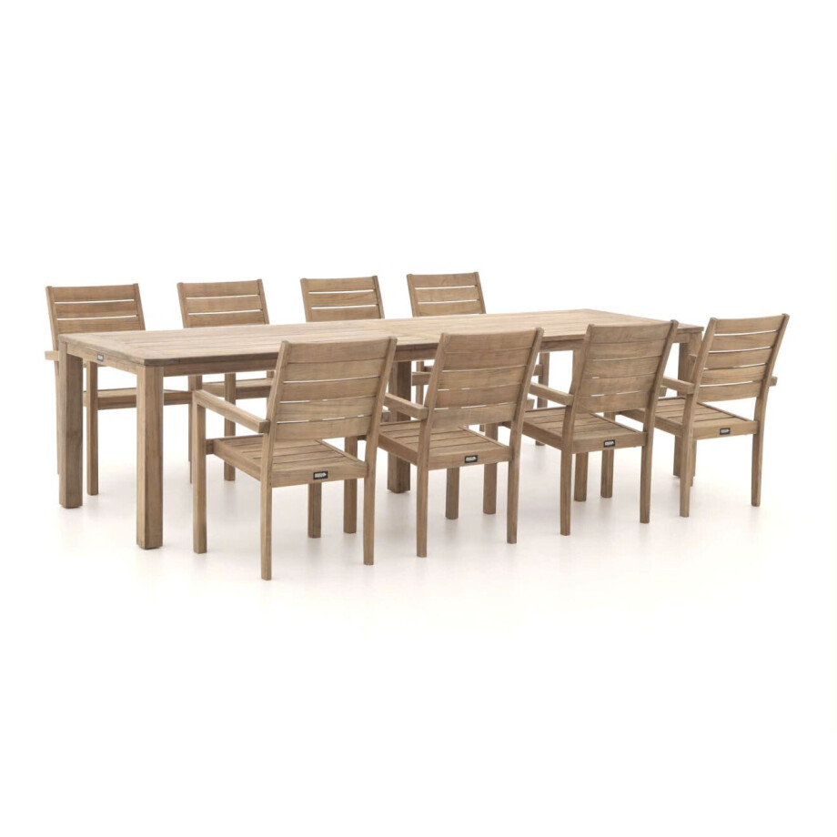 ROUGH-S 300cm dining tuinset 9-delig stapelbaar - Laagste prijsgarantie! afbeelding 1