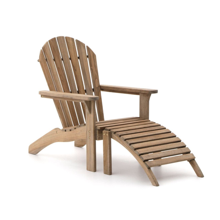 ROUGH-S Adirondack lounge tuinstoel met voetenbank - Laagste prijsgarantie! afbeelding 1