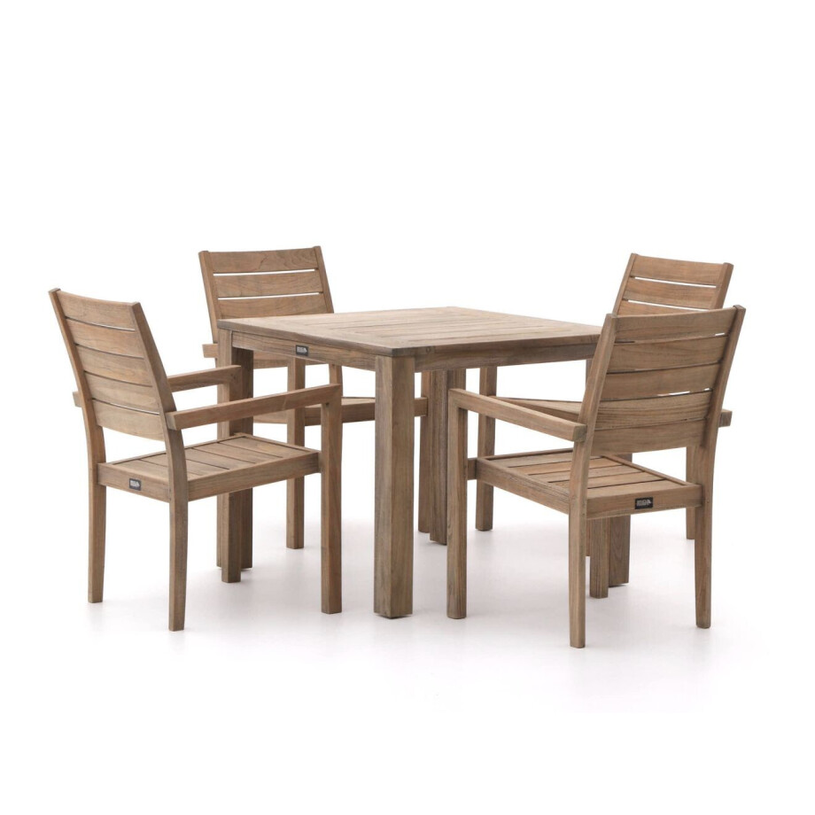 ROUGH-S dining tuinset 90cm 5-delig stapelbaar - Laagste prijsgarantie! afbeelding 1