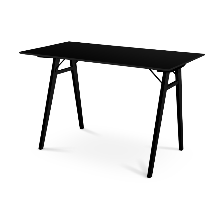 Rover houten bureau zwart - zwart houten onderstel - 120 x 60 cm Rover houten bureau zwart - zwart houten onderstel - 120 x 60 cm afbeelding 1