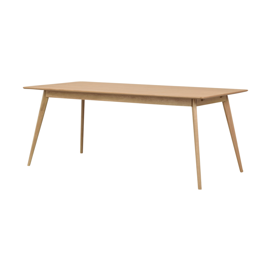 Yumi verlengbare houten eettafel naturel - 190 x 90 cm afbeelding 1