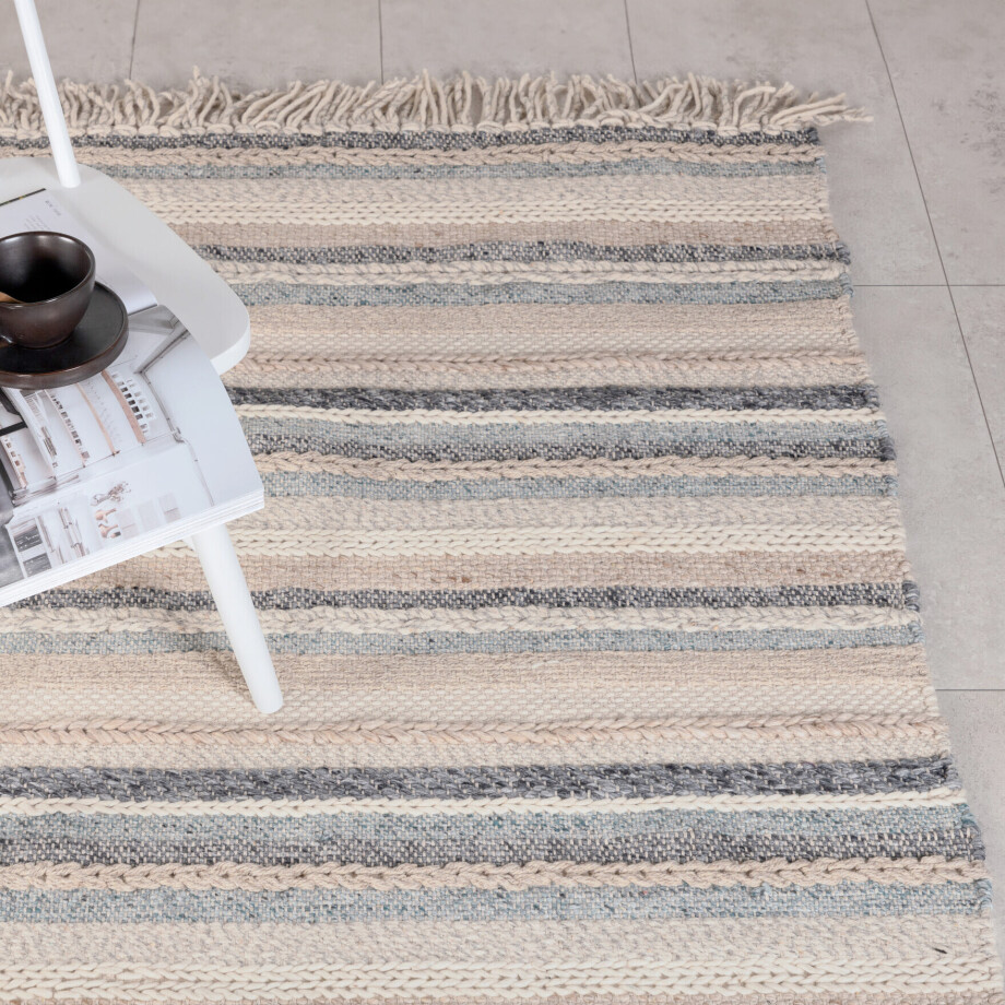 Nohr Vloerkleed 'Roxsana' Wol, 200 x 300cm, kleur Beige Nohr Vloerkleed 'Roxsana' Wol, 200 x 300cm, kleur Beige afbeelding 1