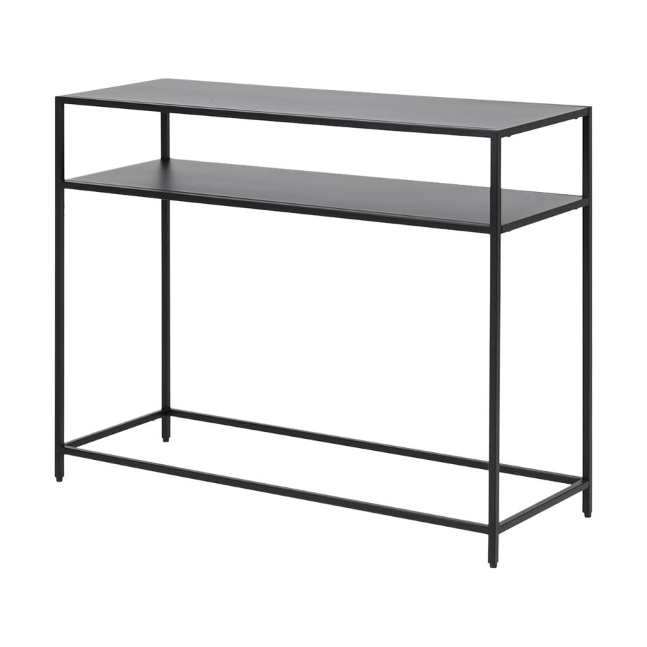 Roy metalen sidetable zwart - 100 x 35 cm afbeelding 1