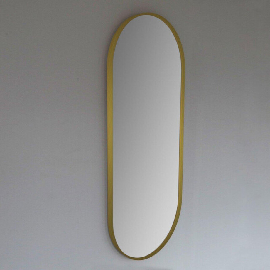 Royal plaza Intent spiegel ovaal met lijst 90x38cm mat goud afbeelding 1