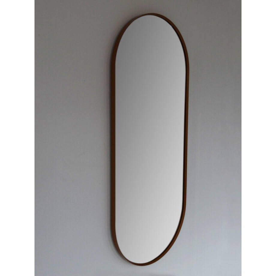 Royal plaza Intent spiegel ovaal met lijst 90x38cm mat zwart afbeelding 1