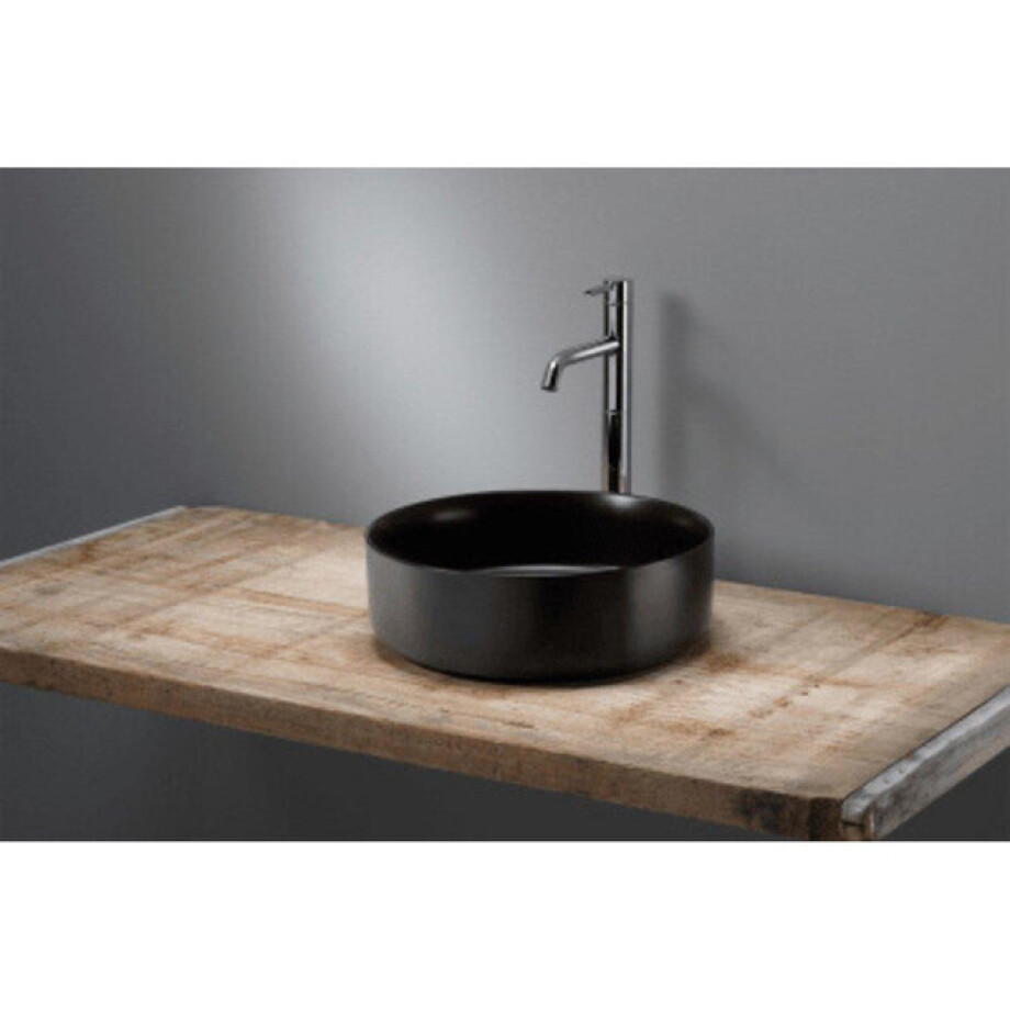 Royal Plaza Latona opzetwastafel 35,5x35,5x11,5cm zonder overloop mat zwart 21071 Royal Plaza Latona opzetwastafel 35,5x35,5x11,5cm zonder overloop mat zwart 21071 afbeelding 1