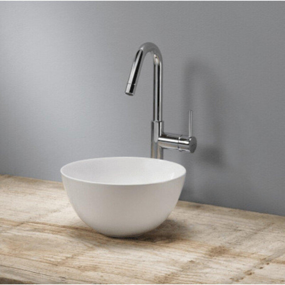 Royal plaza Legato waskom 24x24x12cm rond zonder overloop wit 21009 afbeelding 1
