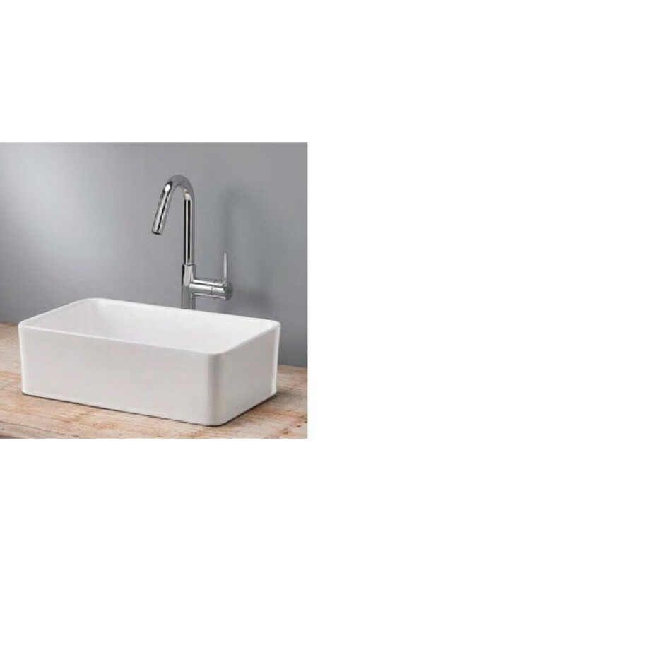 Royal plaza Legato waskom 38x24x12cm rechthoek keramiek zonder overloop wit afbeelding 1