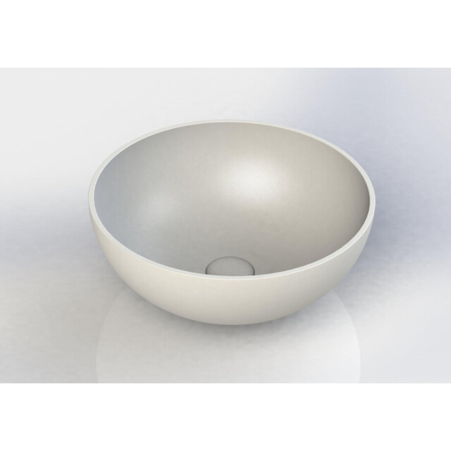 Royal plaza Lement Waskom rond 40x15,5cm mat wit 1563049 afbeelding 1