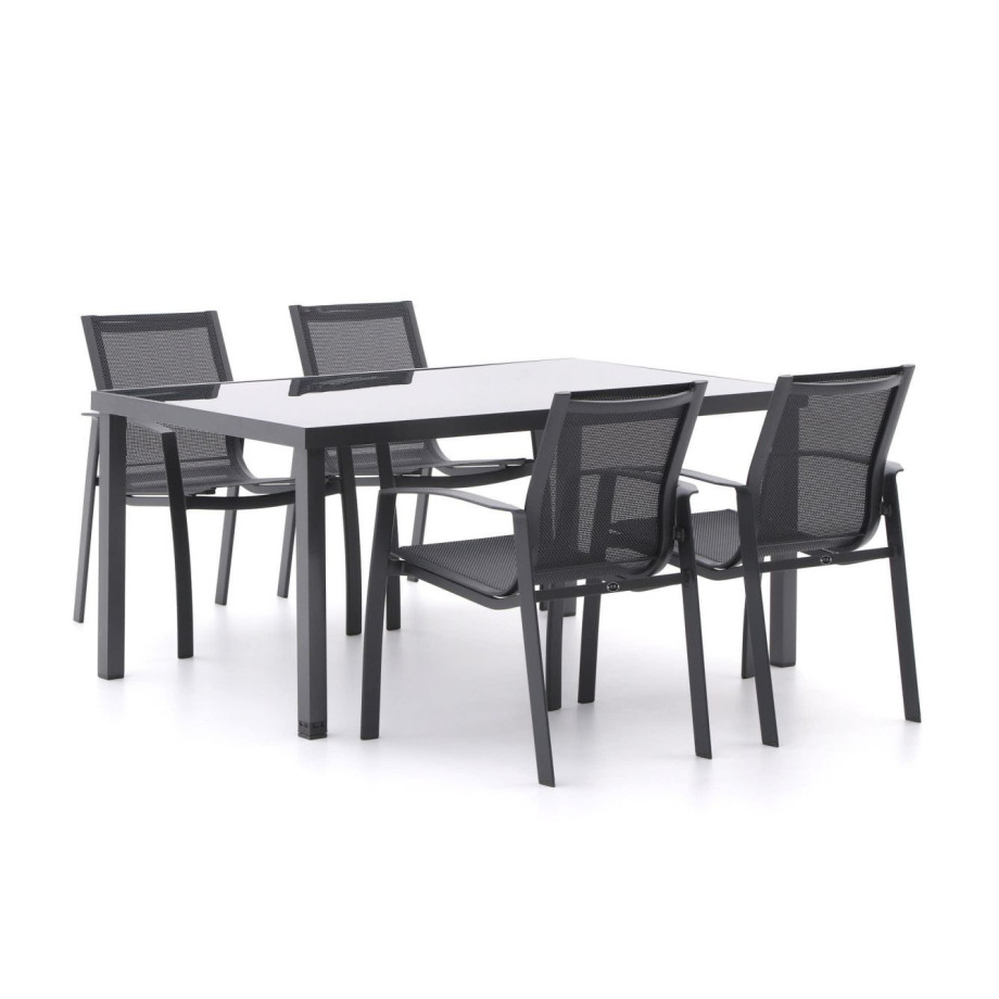 R&S Design Altea/Caluso 160cm dining tuinset 5-delig stapelbaar - Laagste prijsgarantie! afbeelding 1