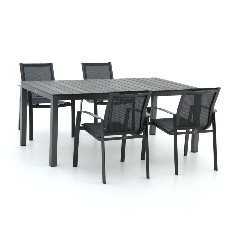 R&S Design Altea/Fidenza 183cm dining tuinset 5-delig stapelbaar - Laagste prijsgarantie! afbeelding 1