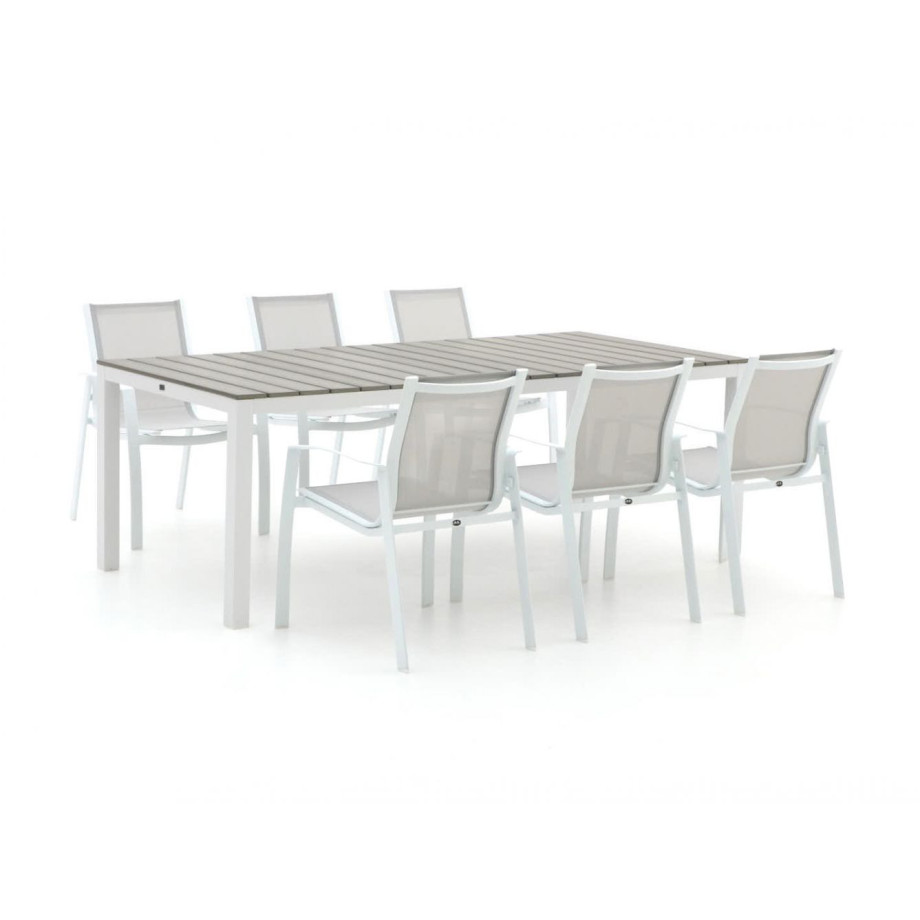 R&S Design Altea/Fidenza 220cm dining tuinset 7-delig stapelbaar - Laagste prijsgarantie! afbeelding 1