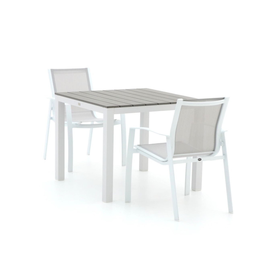 R&S Design Altea/Fidenza 90cm dining tuinset 3-delig stapelbaar - Laagste prijsgarantie! afbeelding 1
