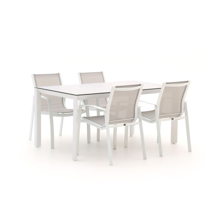 R&S Design Altea/Veneto 160cm dining tuinset 5-delig stapelbaar - Laagste prijsgarantie! afbeelding 1