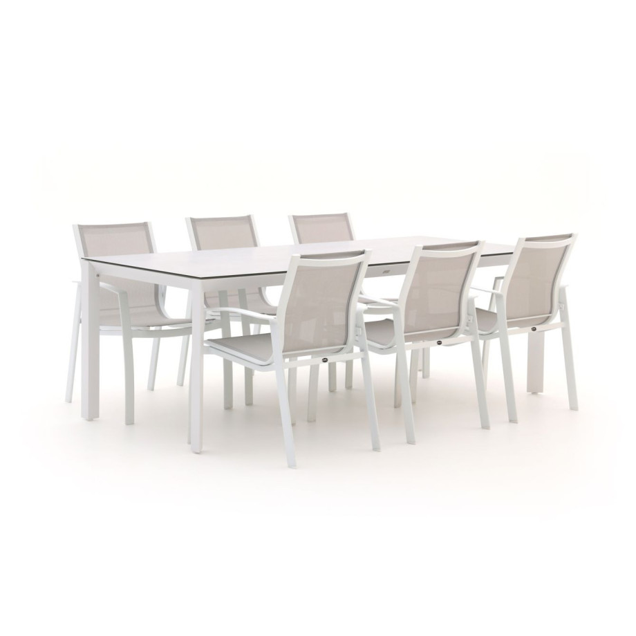 R&S Design Altea/Veneto 220cm dining tuinset 7-delig stapelbaar - Laagste prijsgarantie! afbeelding 1