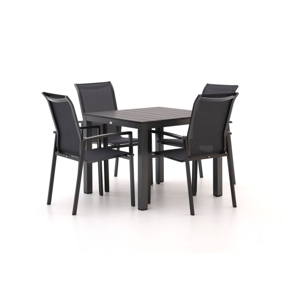 R&S Design Centallo/Fidenza 90cm dining tuinset 5-delig stapelbaar - Laagste prijsgarantie! afbeelding 1