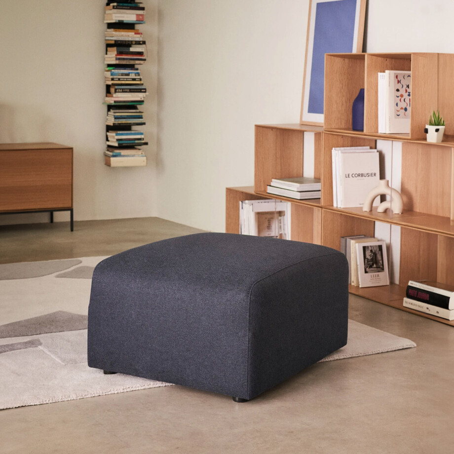 Kave Home Hocker 'Neom' 75cm, kleur Donkerblauw afbeelding 1