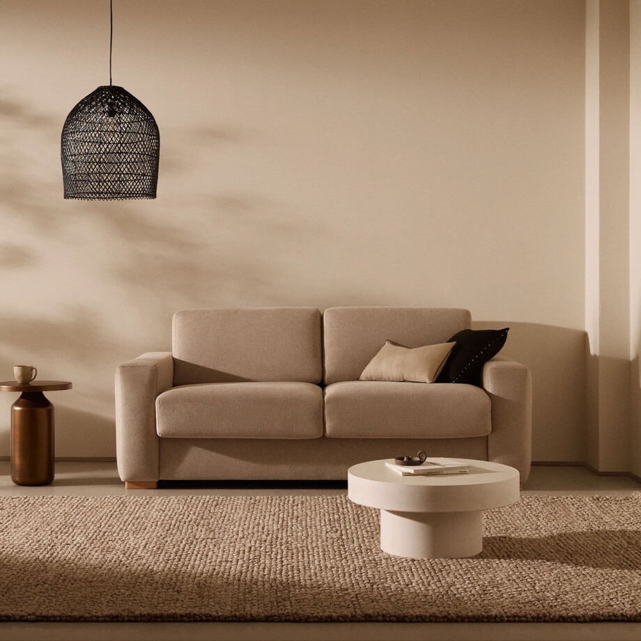 Kave Home Slaapbank 'Anley' 140 x 200cm, kleur Beige Kave Home Slaapbank 'Anley' 140 x 200cm, kleur Beige afbeelding 1
