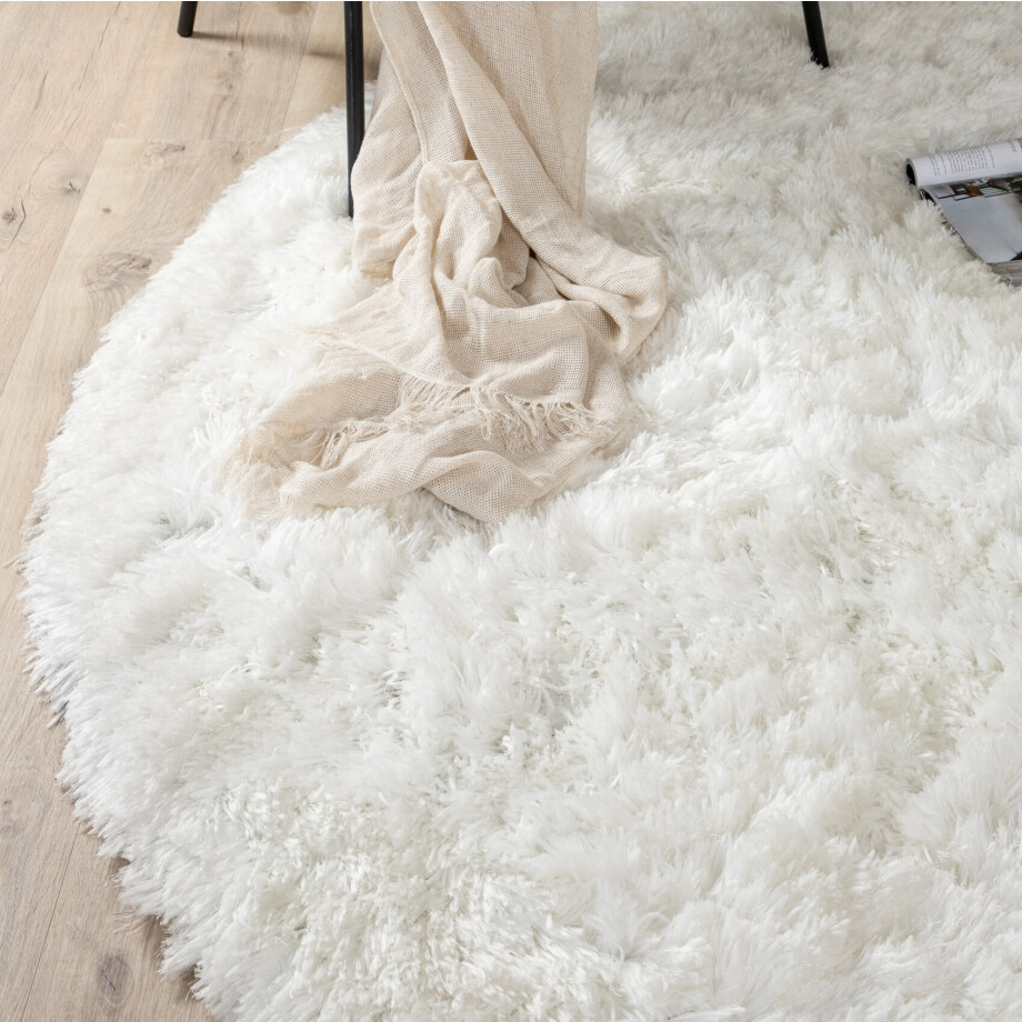 Nohr Rond Vloerkleed 'Sambath' 300cm, kleur Wit Nohr Rond Vloerkleed 'Sambath' 300cm, kleur Wit afbeelding 1