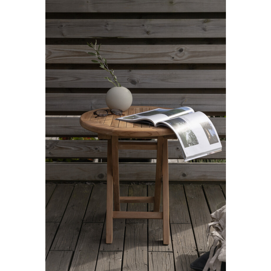 Nohr Ronde Outdoor Bijzettafel 'Amberia' Teakhout, 50cm Nohr Ronde Outdoor Bijzettafel 'Amberia' Teakhout, 50cm afbeelding 1