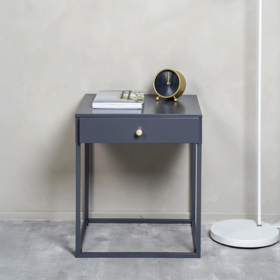 Nohr Nachtkastje 'Shaune' Met 1 lade, kleur Grijs afbeelding 1