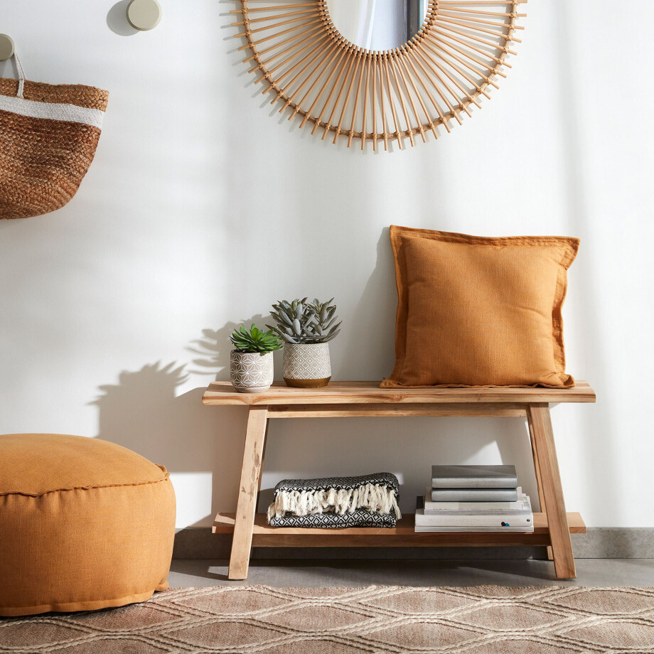 Kave Home Bankje 'Safara' Teakhout, 100cm Kave Home Bankje 'Safara' Teakhout, 100cm afbeelding 1