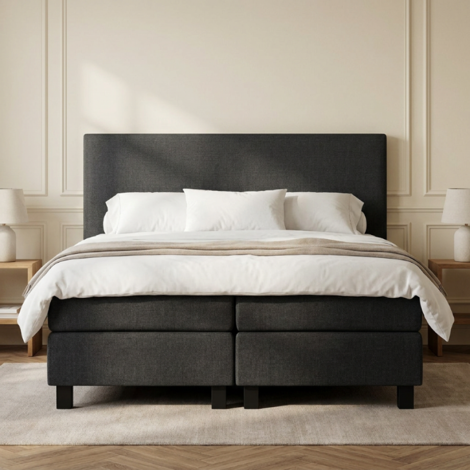 Sale: -40% | 2-Persoons Boxspring Orion - Bonellvering - Grijs & Antraciet 140x200 Cm - - Inclusief Topper - Dekbed-Discounter.nl Sale: -40% | 2-Persoons Boxspring Orion - Bonellvering - Grijs & Antraciet 140x200 Cm - - Inclusief Topper - Dekbed-Discounter.nl afbeelding