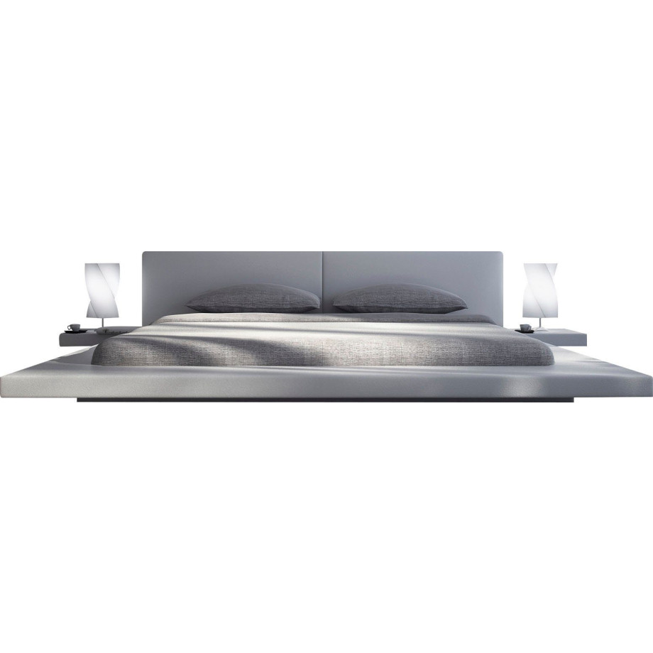 SalesFever Gestoffeerd bed Design bed in een moderne look, lounge bed inclusief nachtkastje afbeelding 1