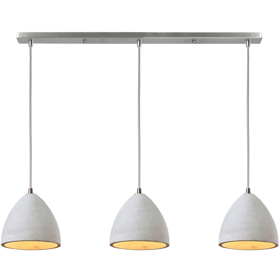 SalesFever Hanglamp Nora 3x lampenkappen van beton afbeelding 1