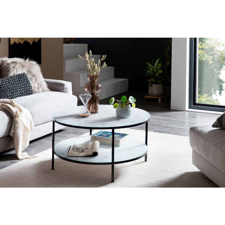 SalesFever Salontafel Tafelbladen in marmer-look afbeelding 1