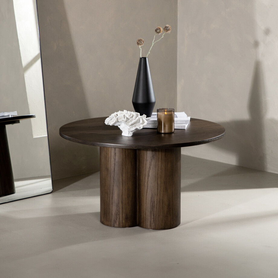Nohr Ronde Salontafel 'Anh' 80cm, kleur Mokka afbeelding 1