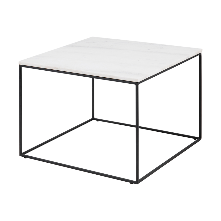 Nina marmeren salontafel wit - 60 x 60 cm Nina marmeren salontafel wit - 60 x 60 cm afbeelding 1