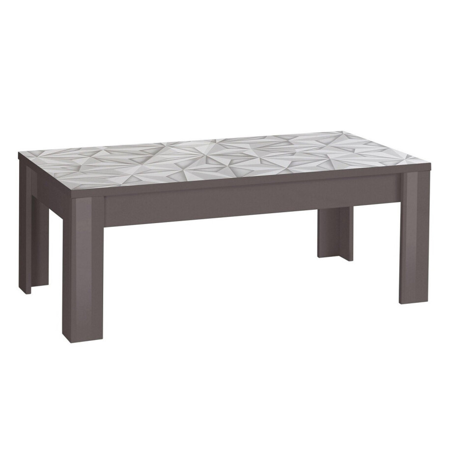 Salontafel Prisma 122 cm breed in hoogglans antraciet Salontafel Prisma 122 cm breed in hoogglans antraciet afbeelding 1