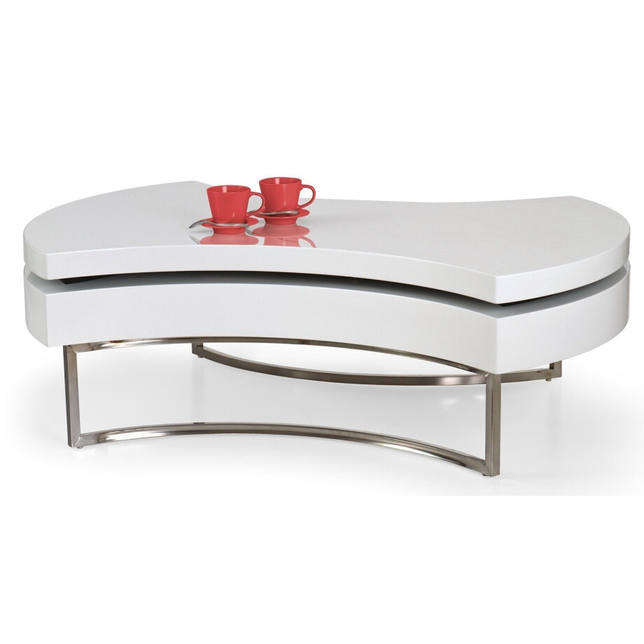 Salontafel Aurea 115 cm breed in wit Salontafel Aurea 115 cm breed in wit afbeelding 1