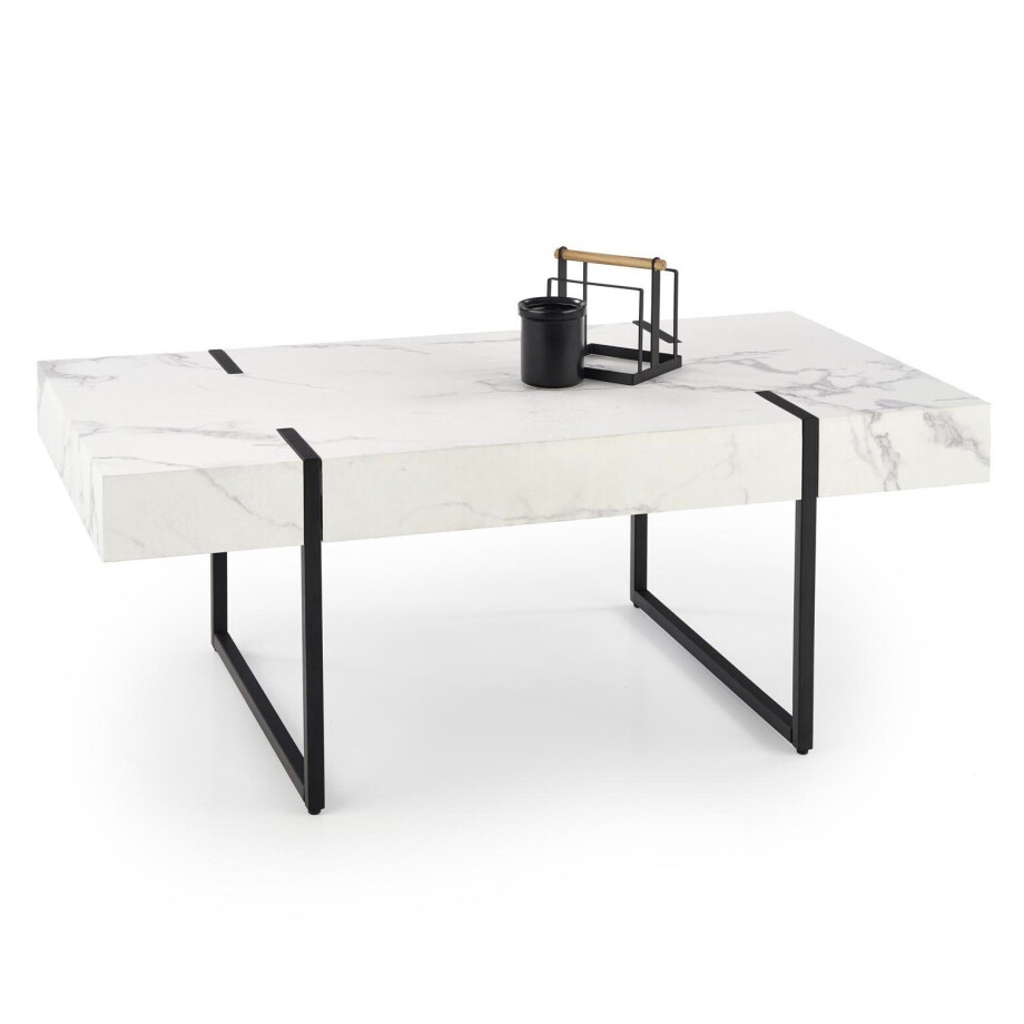 Salontafel Blanca 110 cm breed marmer wit afbeelding 1