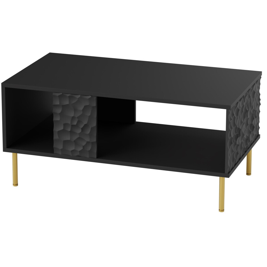 Salontafel Bullet mat zwart 92 cm breed afbeelding 1