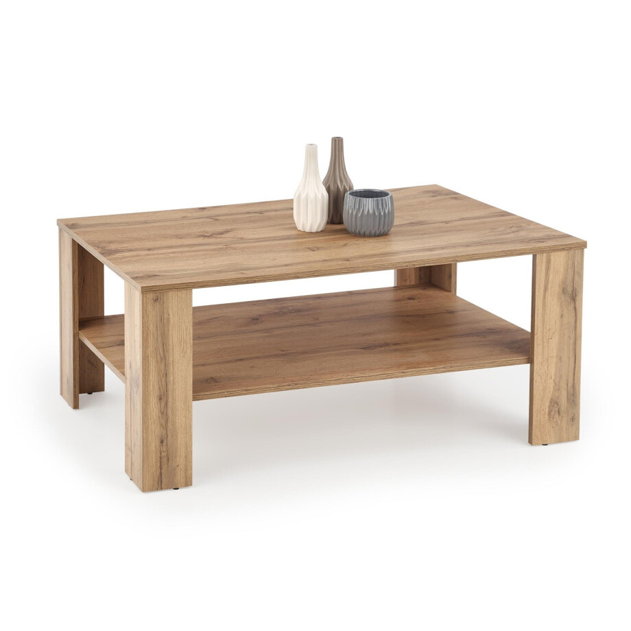 Salontafel Kwadro 110 cm breed in votan eiken afbeelding 1