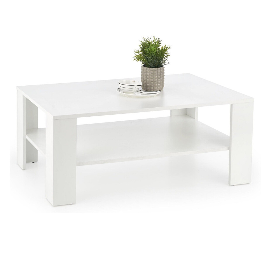 Salontafel Kwadro 110 cm breed in wit afbeelding 1