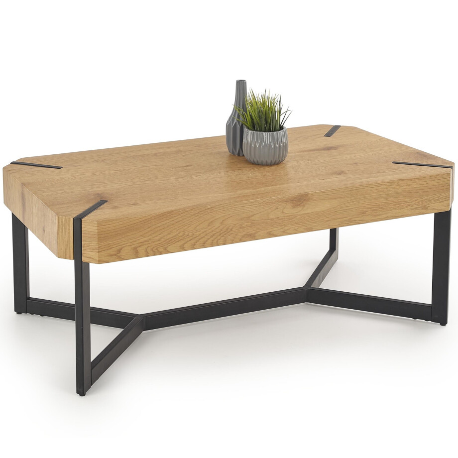 Salontafel Lavida 110 cm breed goud eiken afbeelding 1
