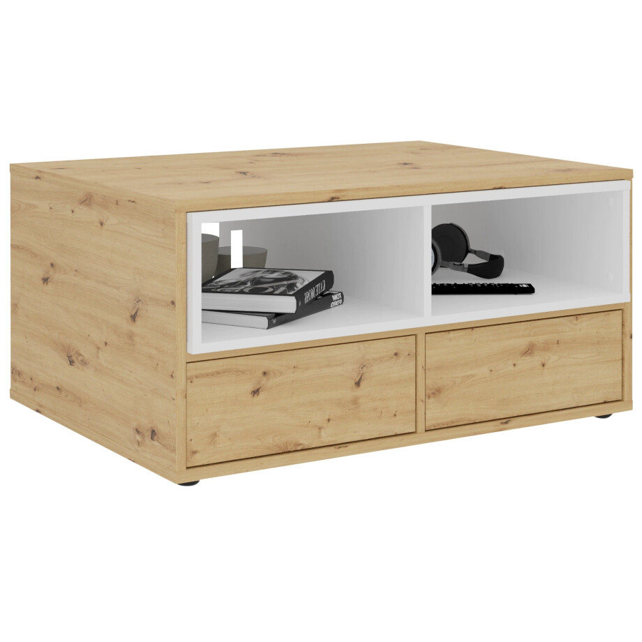 Salontafel Monza 2 Artisan eiken met wit afbeelding 1