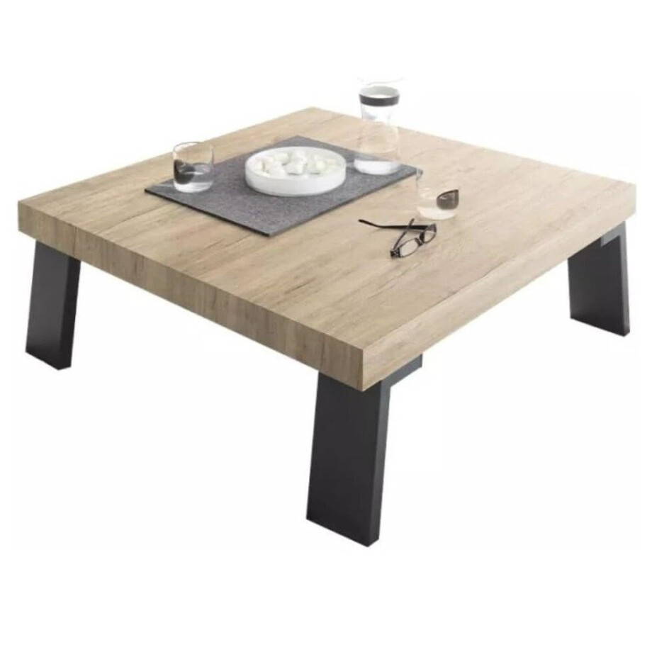 Salontafel Palma 86x86 cm vierkant in sherwood oak afbeelding 1