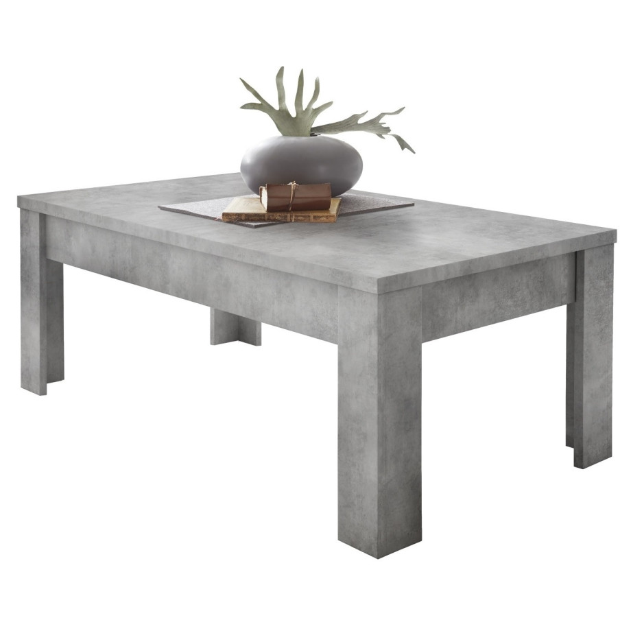 Salontafel Urbino 122 cm breed in grijs beton afbeelding 1
